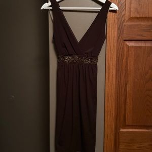 Brown mid-length dress